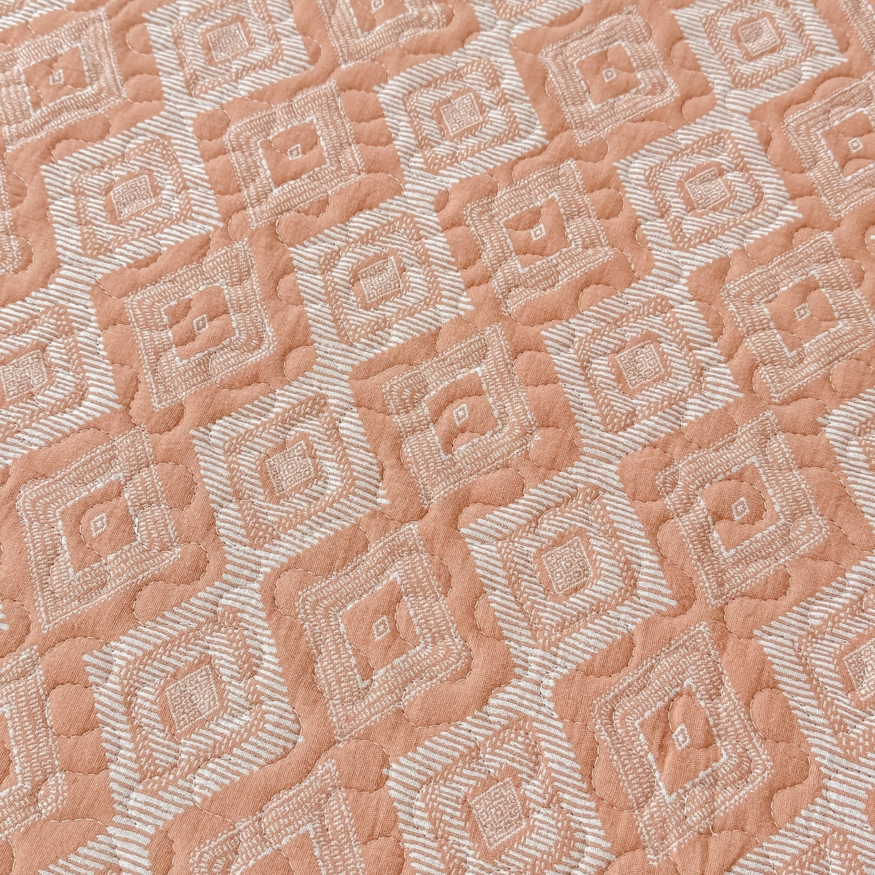 91家纺网 家纺一手货源 找家纺 手艺人家纺 2026新款双层纱夹棉防滑床盖炕盖-第三批 A37