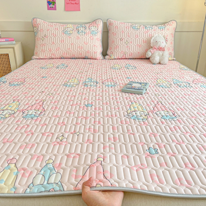 91家纺网 家纺一手货源 找家纺 （总）柒月家居 2026新款小清新乳胶凉席三件套