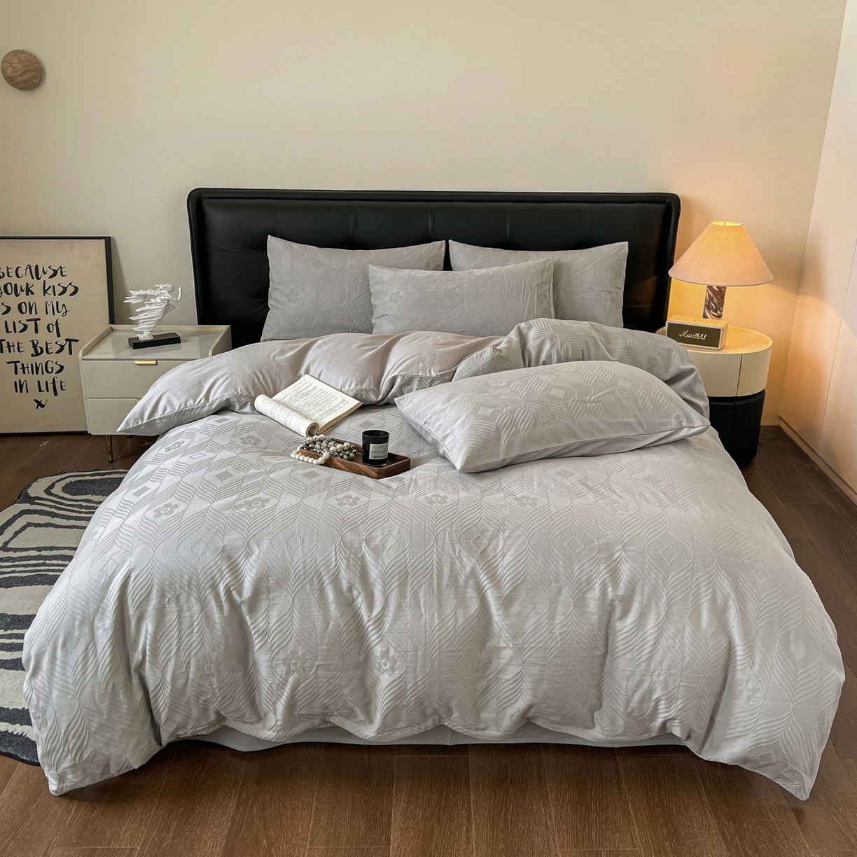 91家纺网 家纺一手货源 找家纺 （总）乐家毛巾被（工厂自产自销） 2026春夏新款全棉60S长绒棉立体厚织提花四件套