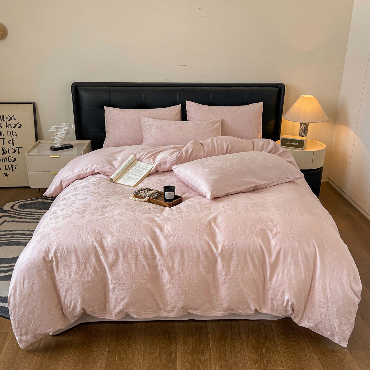 91家纺网 家纺一手货源 找家纺 （总）乐家毛巾被（工厂自产自销） 2026春夏新款全棉60S长绒棉立体厚织提花四件套