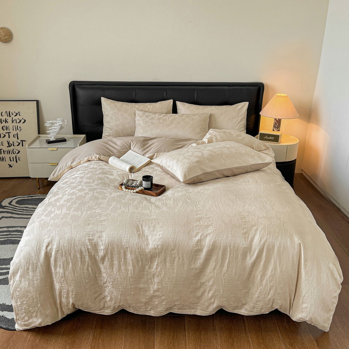 91家纺网 家纺一手货源 找家纺 （总）乐家毛巾被（工厂自产自销） 2026春夏新款全棉60S长绒棉立体厚织提花四件套