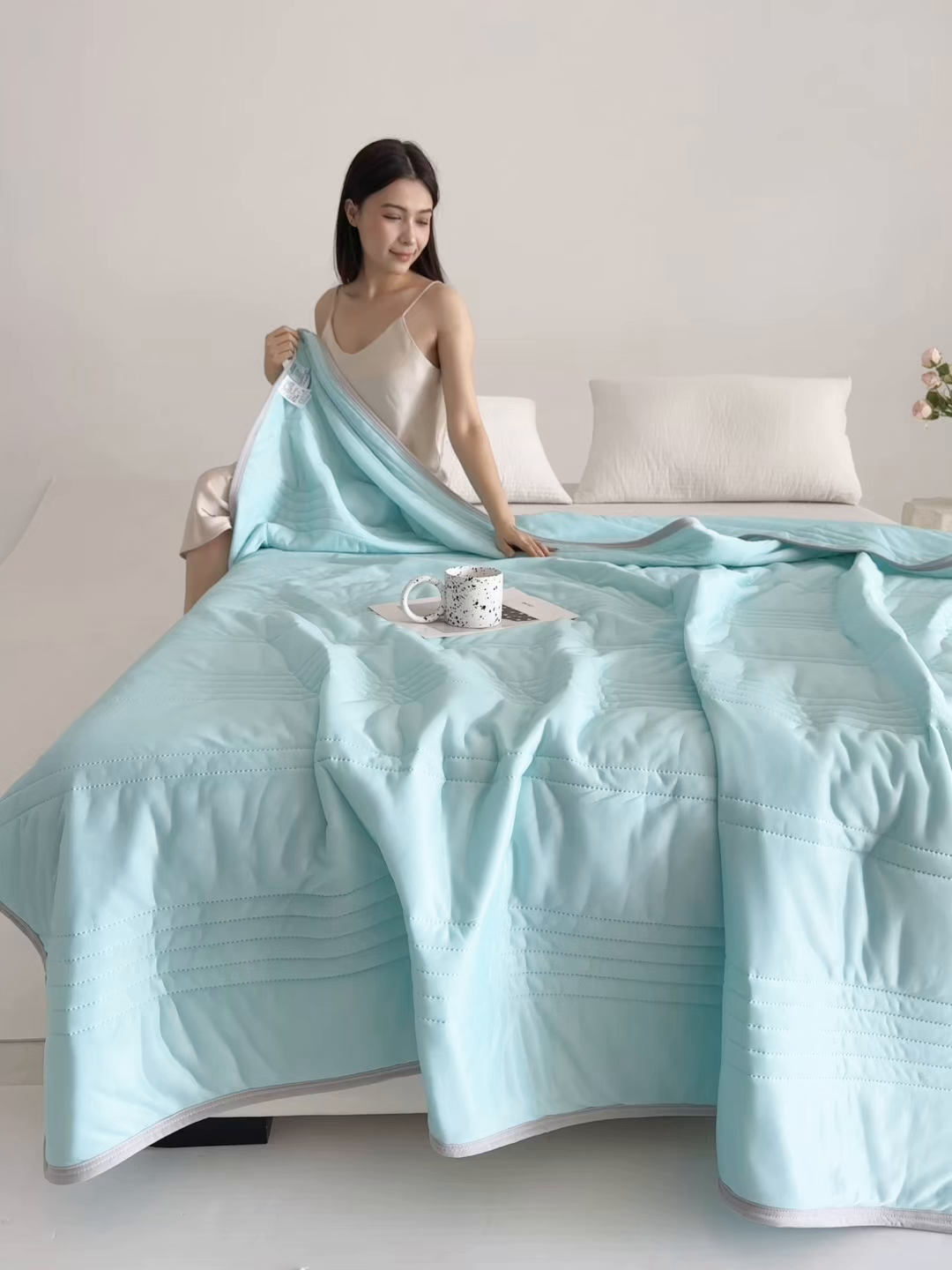 91家纺网 家纺一手货源 找家纺 （总）手艺人家纺 2026新款夏季凉感冰丝爆款夏凉薄款被子空调水洗单人夏天双人宿舍可机洗