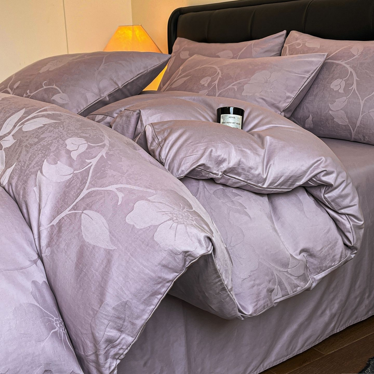 91家纺网 家纺一手货源 找家纺 乐家毛巾被（工厂自产自销） 2026春夏新款全棉60S长绒棉立体厚织提花四件套 碧罗