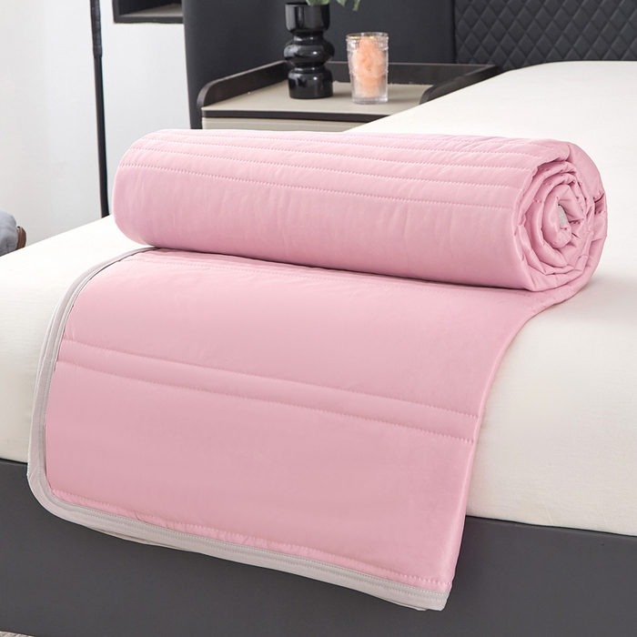 91家纺网 家纺一手货源 找家纺 手艺人家纺 2026新款夏季凉感冰丝爆款夏凉薄款被子空调水洗单人夏天双人宿舍可机洗 条纹粉色