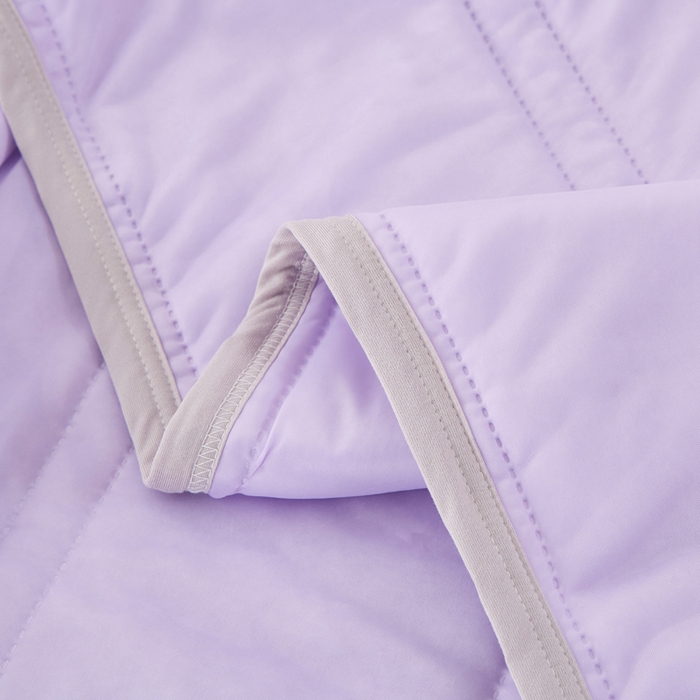 91家纺网 家纺一手货源 找家纺 手艺人家纺 2026新款夏季凉感冰丝爆款夏凉薄款被子空调水洗单人夏天双人宿舍可机洗 条纹紫色