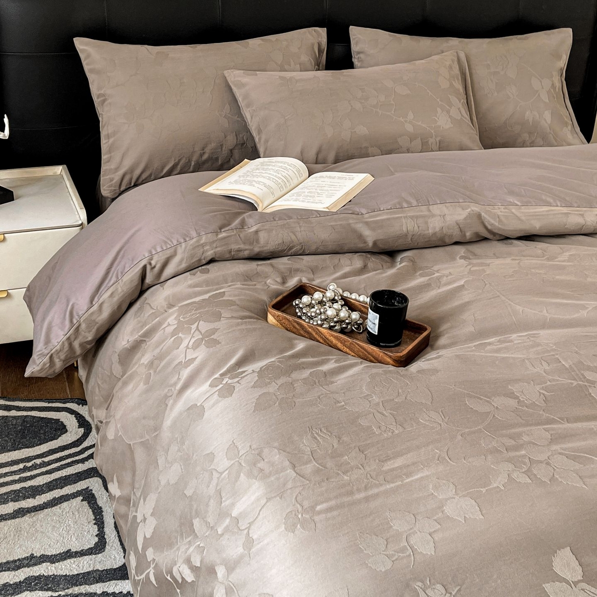 91家纺网 家纺一手货源 找家纺 乐家毛巾被（工厂自产自销） 2026春夏新款全棉60S长绒棉立体厚织提花四件套 露染