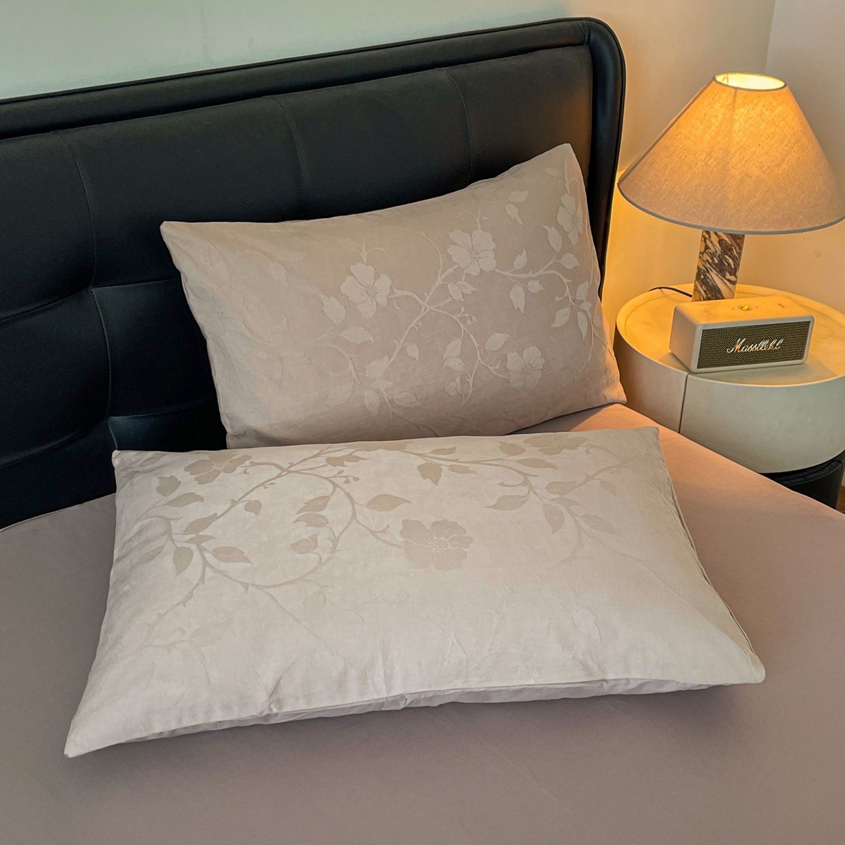 91家纺网 家纺一手货源 找家纺 乐家毛巾被（工厂自产自销） 2026春夏新款全棉60S长绒棉立体厚织提花四件套 蔓延