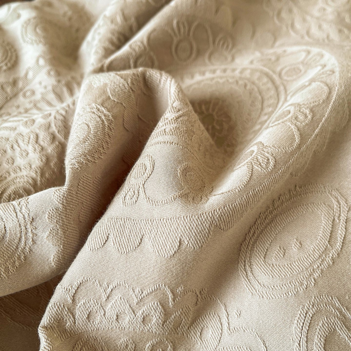 91家纺网 家纺一手货源 找家纺 乐家毛巾被（工厂自产自销） 2026春夏新款全棉60S长绒棉立体厚织提花四件套 浅迹