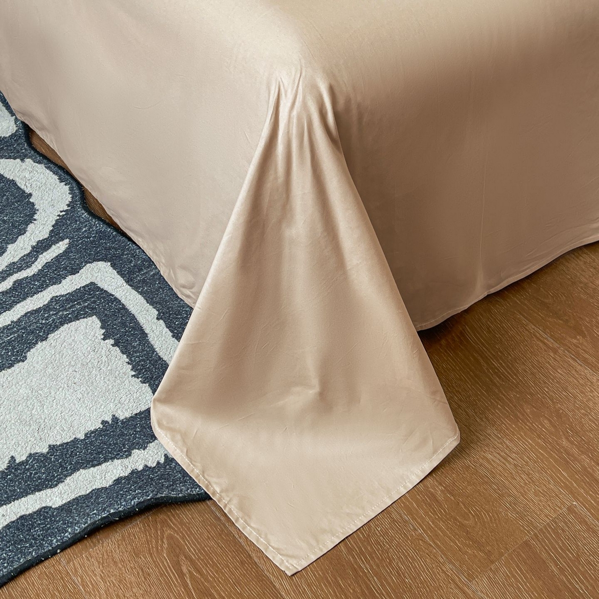 91家纺网 家纺一手货源 找家纺 乐家毛巾被（工厂自产自销） 2026春夏新款全棉60S长绒棉立体厚织提花四件套 素纹