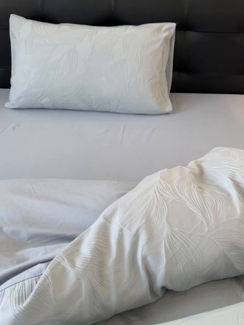 91家纺网 家纺一手货源 找家纺 乐家毛巾被（工厂自产自销） 2026春夏新款全棉60S长绒棉立体厚织提花四件套 同蔓