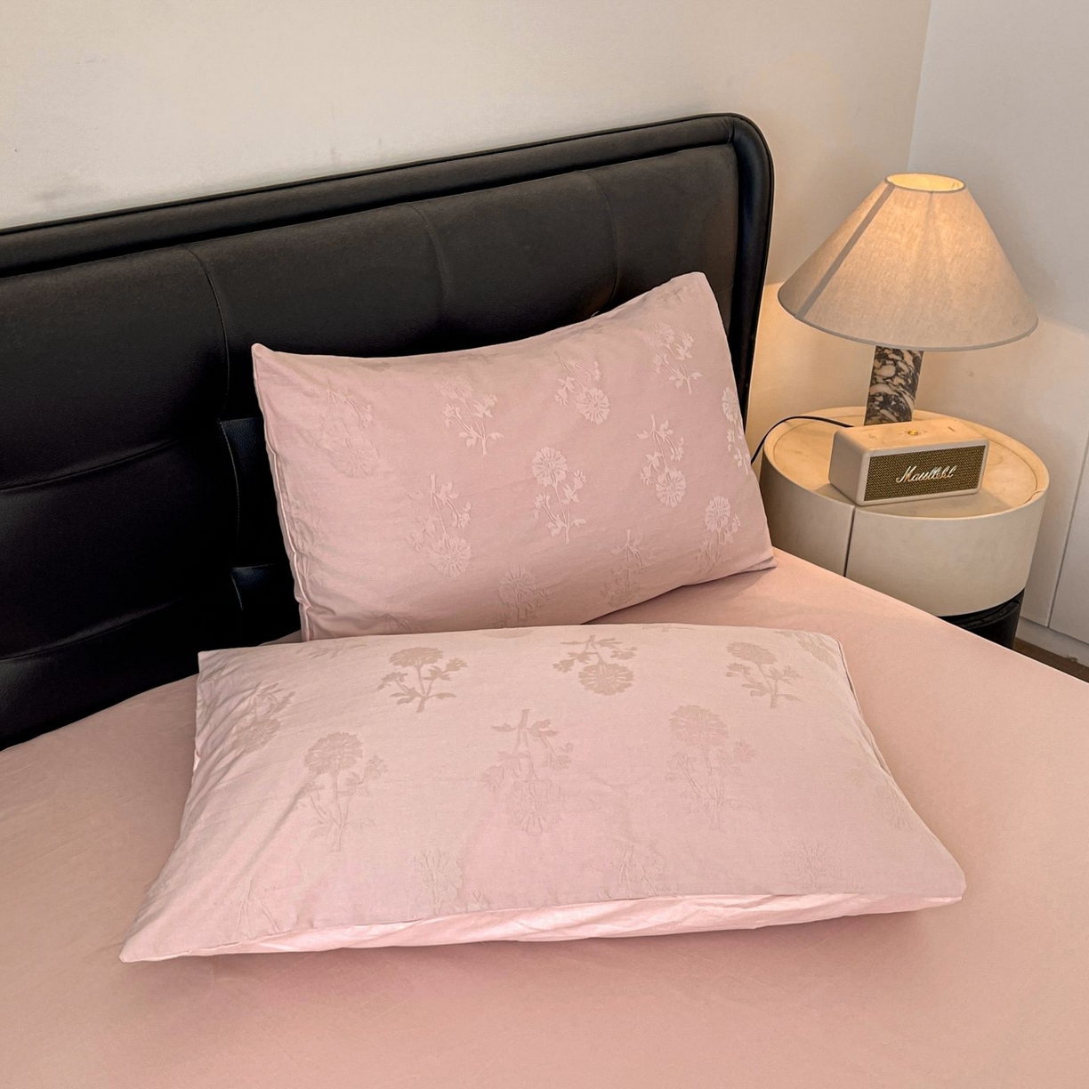 91家纺网 家纺一手货源 找家纺 乐家毛巾被（工厂自产自销） 2026春夏新款全棉60S长绒棉立体厚织提花四件套 叶间梦