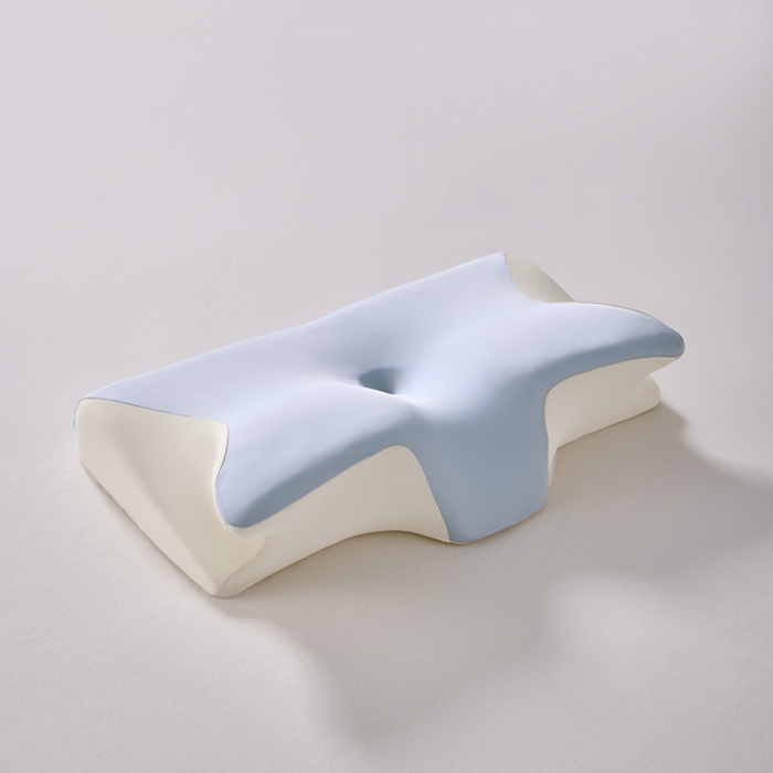 91家纺网 家纺一手货源 找家纺 锦鲤枕芯 2026新款护颈4D人体工学枕头枕芯 天空蓝