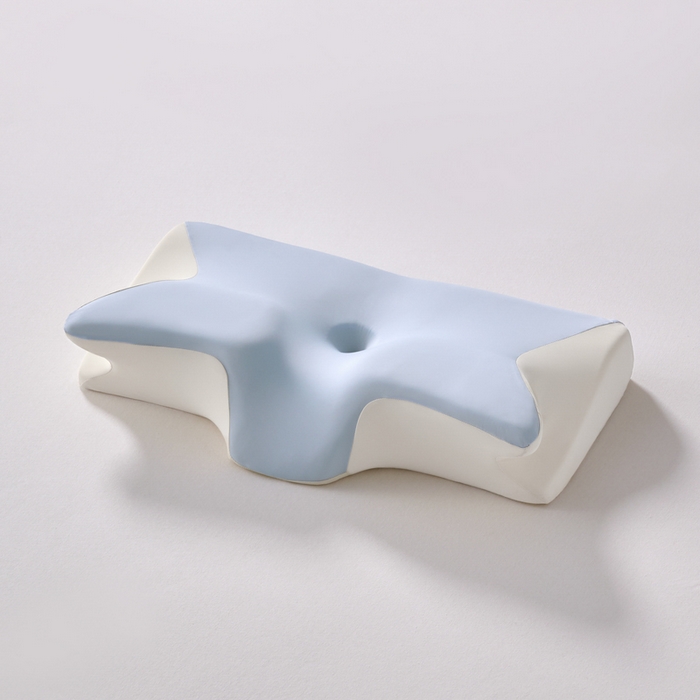 91家纺网 家纺一手货源 找家纺 锦鲤枕芯 2026新款护颈4D人体工学枕头枕芯 天空蓝