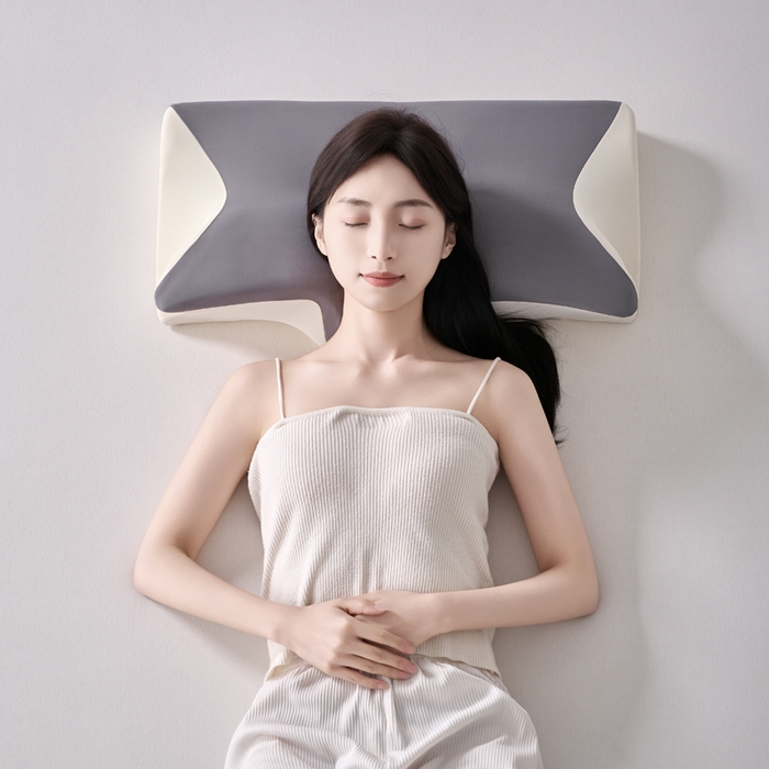 91家纺网 家纺一手货源 找家纺 锦鲤枕芯 2026新款护颈4D人体工学枕头枕芯 深灰色