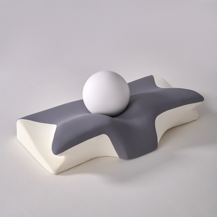 91家纺网 家纺一手货源 找家纺 锦鲤枕芯 2026新款护颈4D人体工学枕头枕芯 深灰色