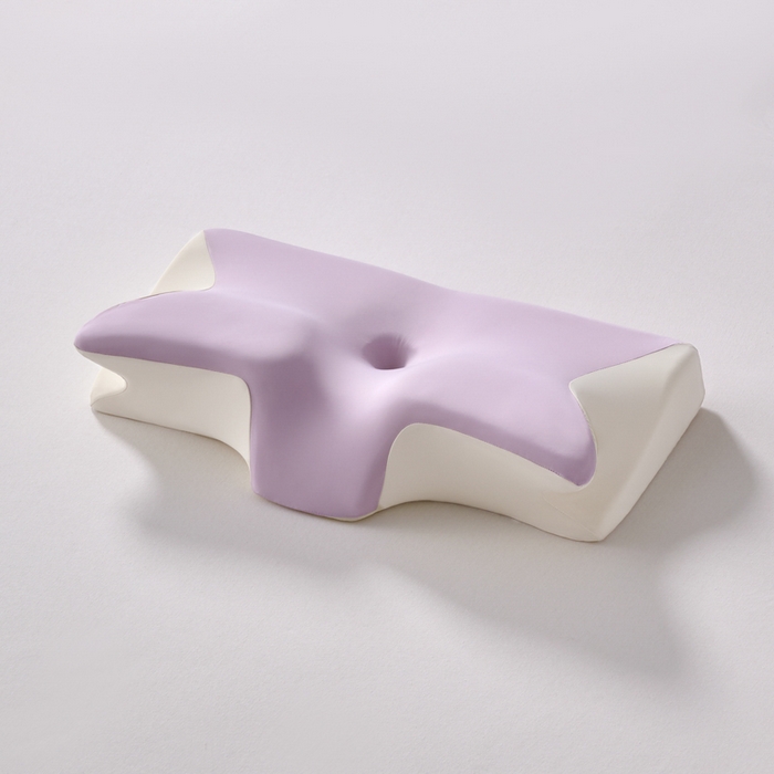 91家纺网 家纺一手货源 找家纺 锦鲤枕芯 2026新款护颈4D人体工学枕头枕芯 粉紫色