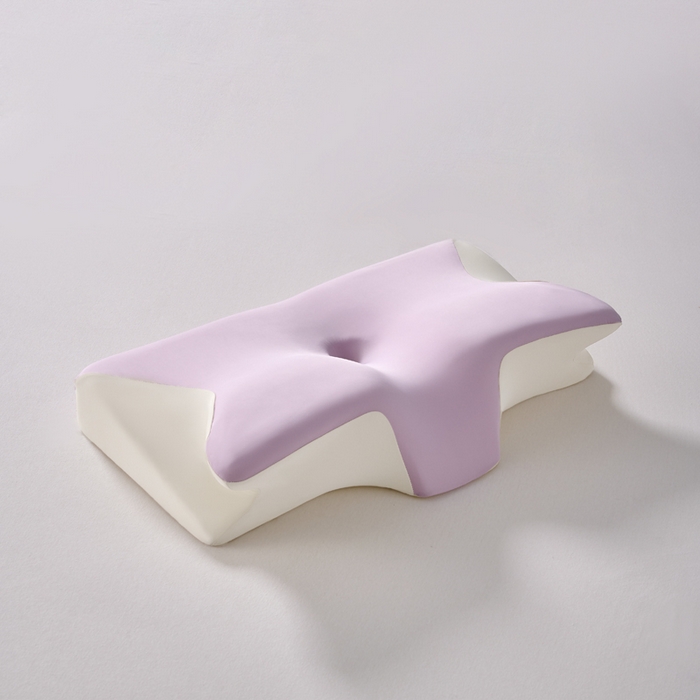 91家纺网 家纺一手货源 找家纺 锦鲤枕芯 2026新款护颈4D人体工学枕头枕芯 粉紫色