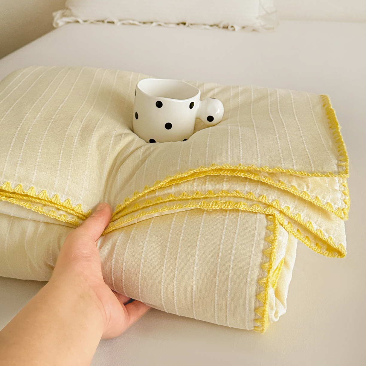 91家纺网 家纺一手货源 找家纺 （总）鑫利来家纺 2026新款纯色无印风夏被简约素色法式麻夏凉被阳离子色织提花单人双人学生夏凉被空调被