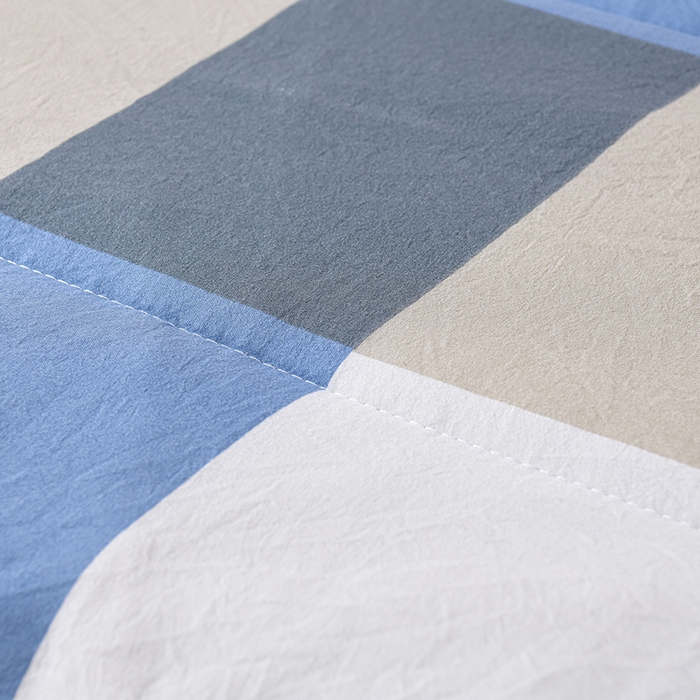 91家纺网 家纺一手货源 找家纺 绒宴家纺 2026新款水洗棉新疆棉花夏被格子款夏凉被空调被 烟灰大格