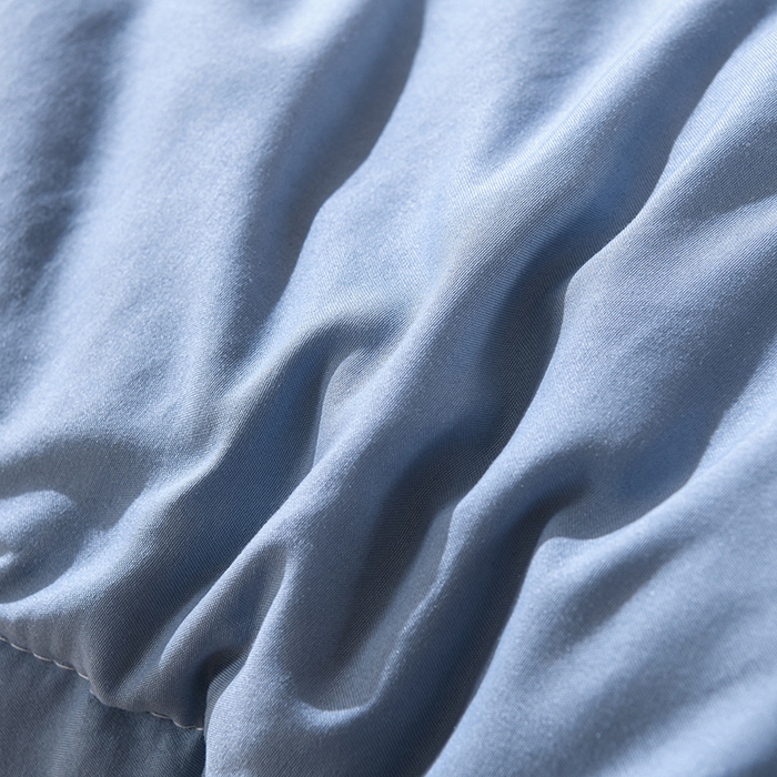 91家纺网 家纺一手货源 找家纺 绒宴家纺 2026新款水洗棉新疆棉花夏被格子款夏凉被空调被 云彩-蓝