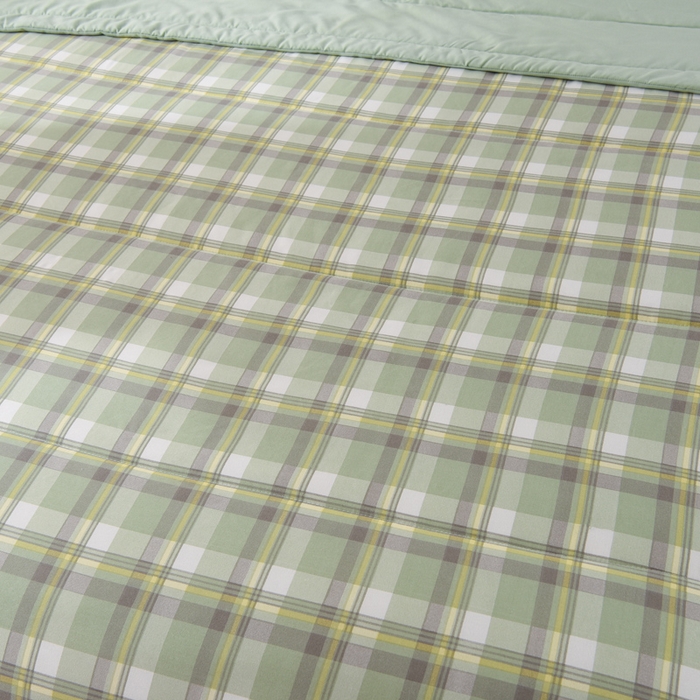 91家纺网 家纺一手货源 找家纺 绒宴家纺 2026新款水洗棉新疆棉花夏被格子款夏凉被空调被 简兮-绿