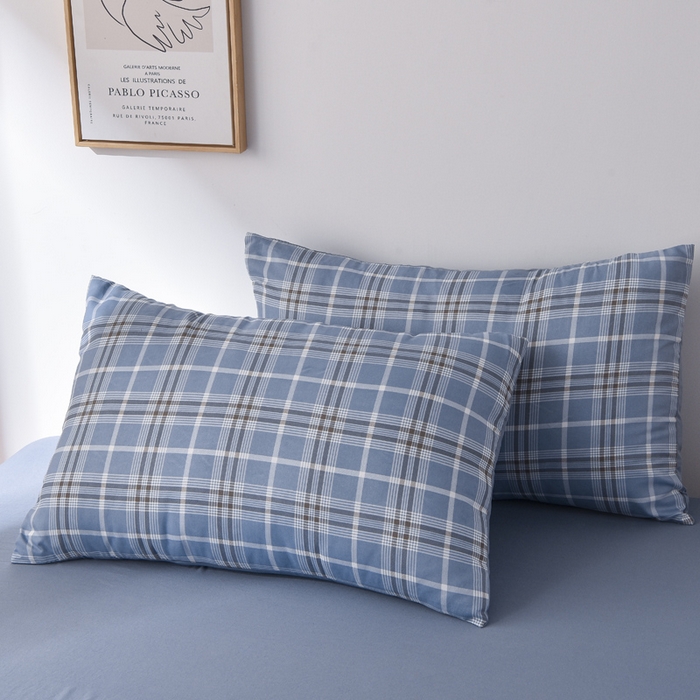 91家纺网 家纺一手货源 找家纺 绒宴家纺 2026新款水洗棉新疆棉花夏被格子款夏凉被空调被 乔南-蓝