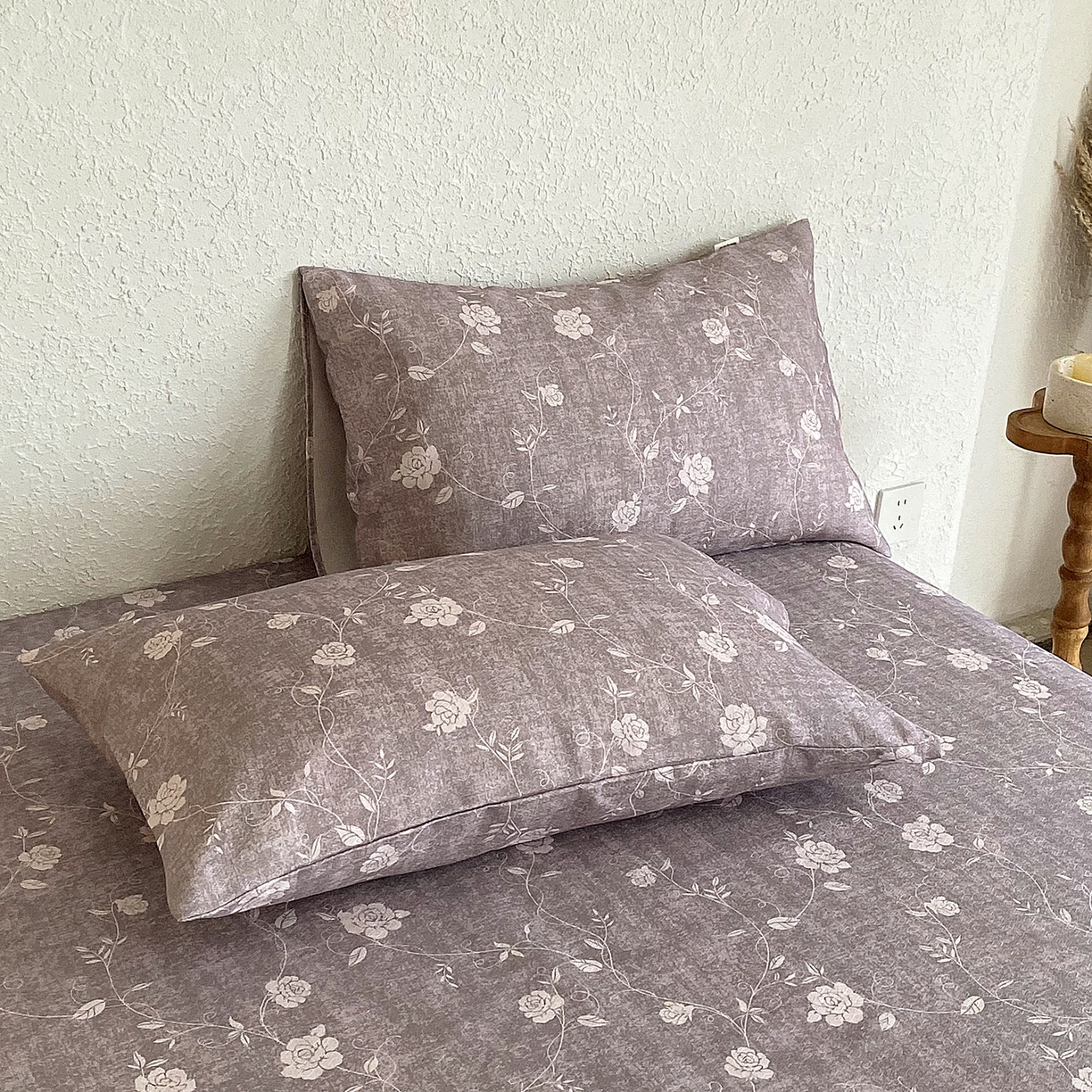 91家纺网 家纺一手货源 找家纺 首爱家纺 2026新款亚麻老粗布印花床单 沐瑶