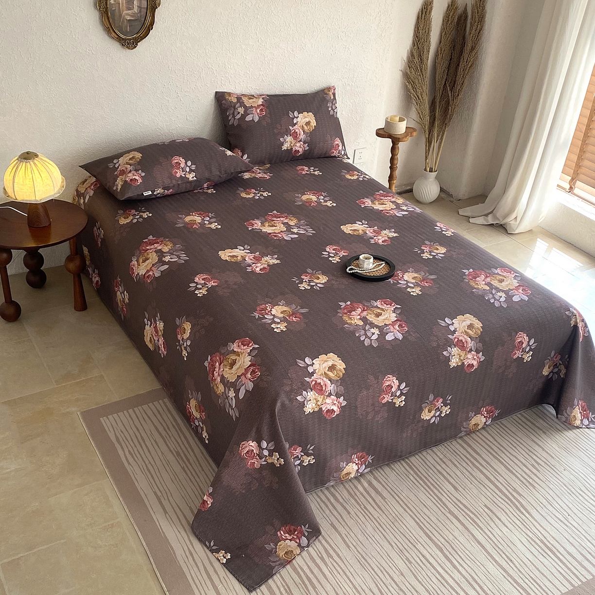 91家纺网 家纺一手货源 找家纺 （总）首爱家纺 2026新款亚麻老粗布印花床单