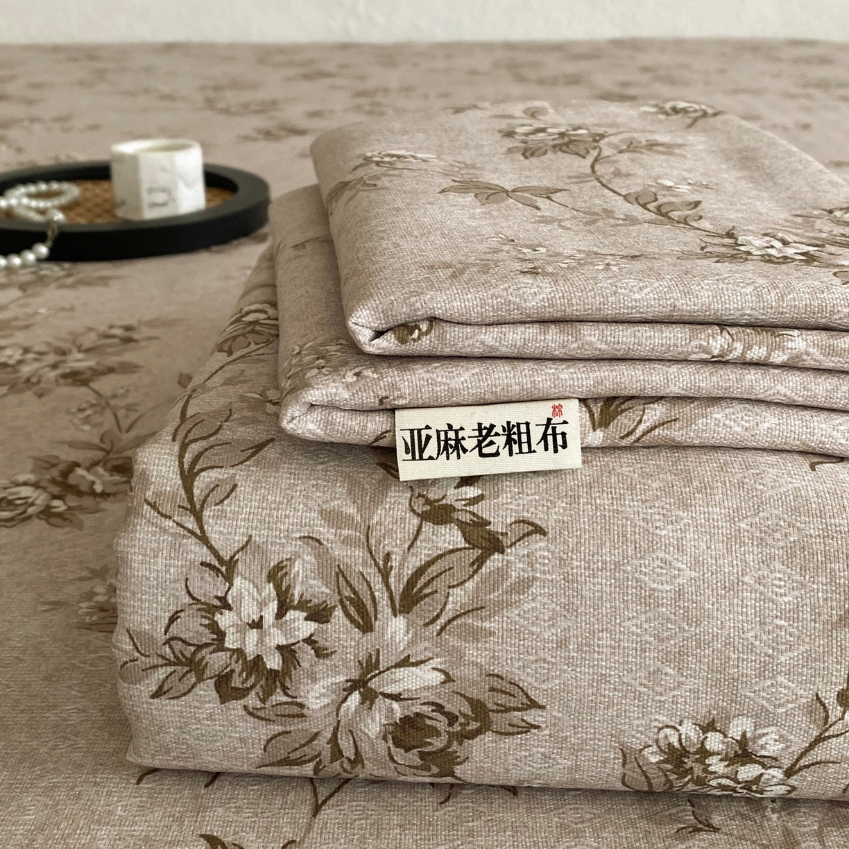91家纺网 家纺一手货源 找家纺 （总）首爱家纺 2026新款亚麻老粗布印花床单