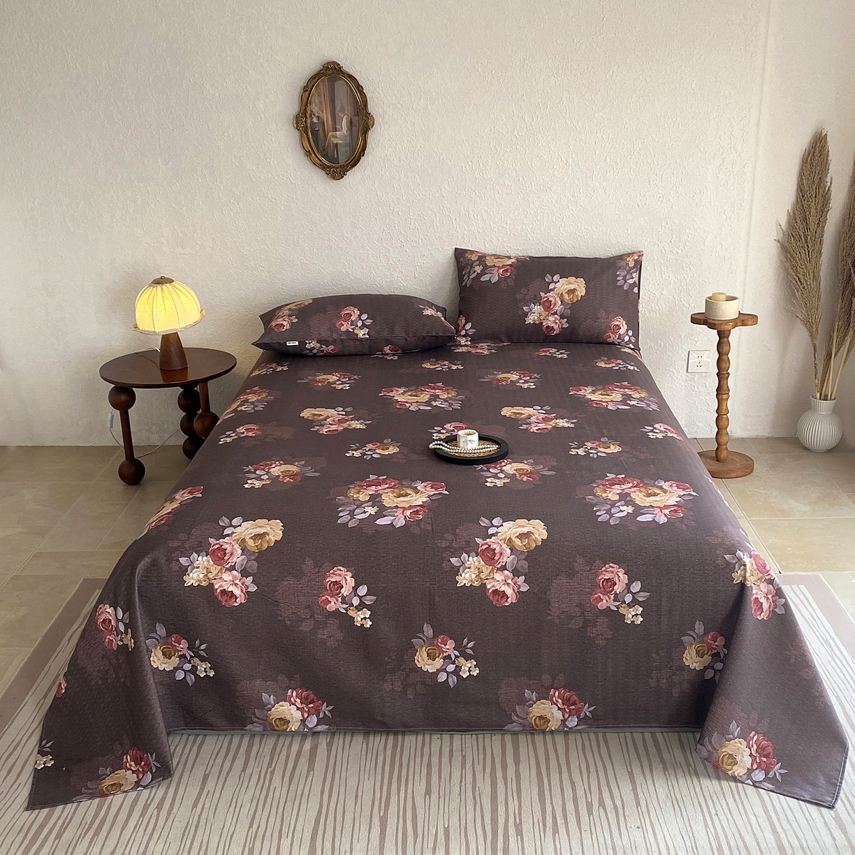 91家纺网 家纺一手货源 找家纺 （总）首爱家纺 2026新款亚麻老粗布印花床单