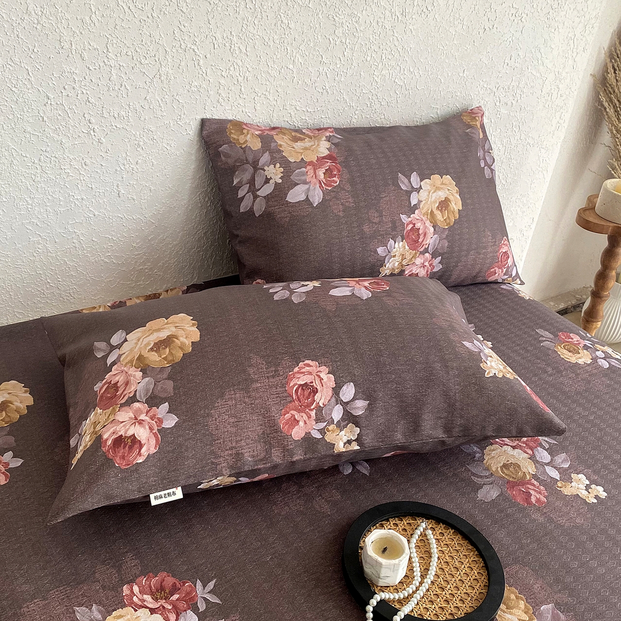 91家纺网 家纺一手货源 找家纺 （总）首爱家纺 2026新款亚麻老粗布印花床单