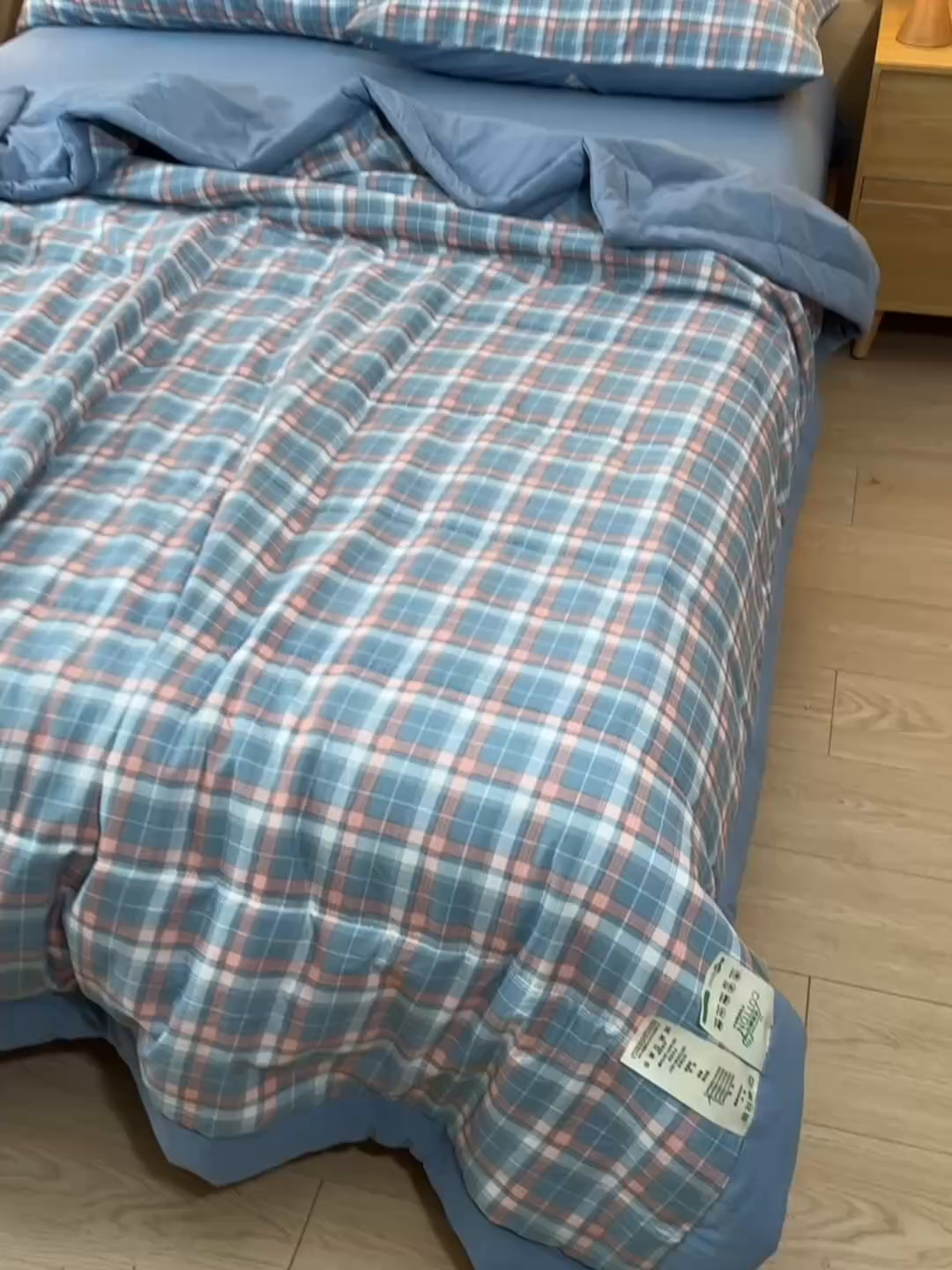 91家纺网 家纺一手货源 找家纺 （总）绒宴家纺 2026新款水洗棉新疆棉花夏被格子款夏凉被空调被