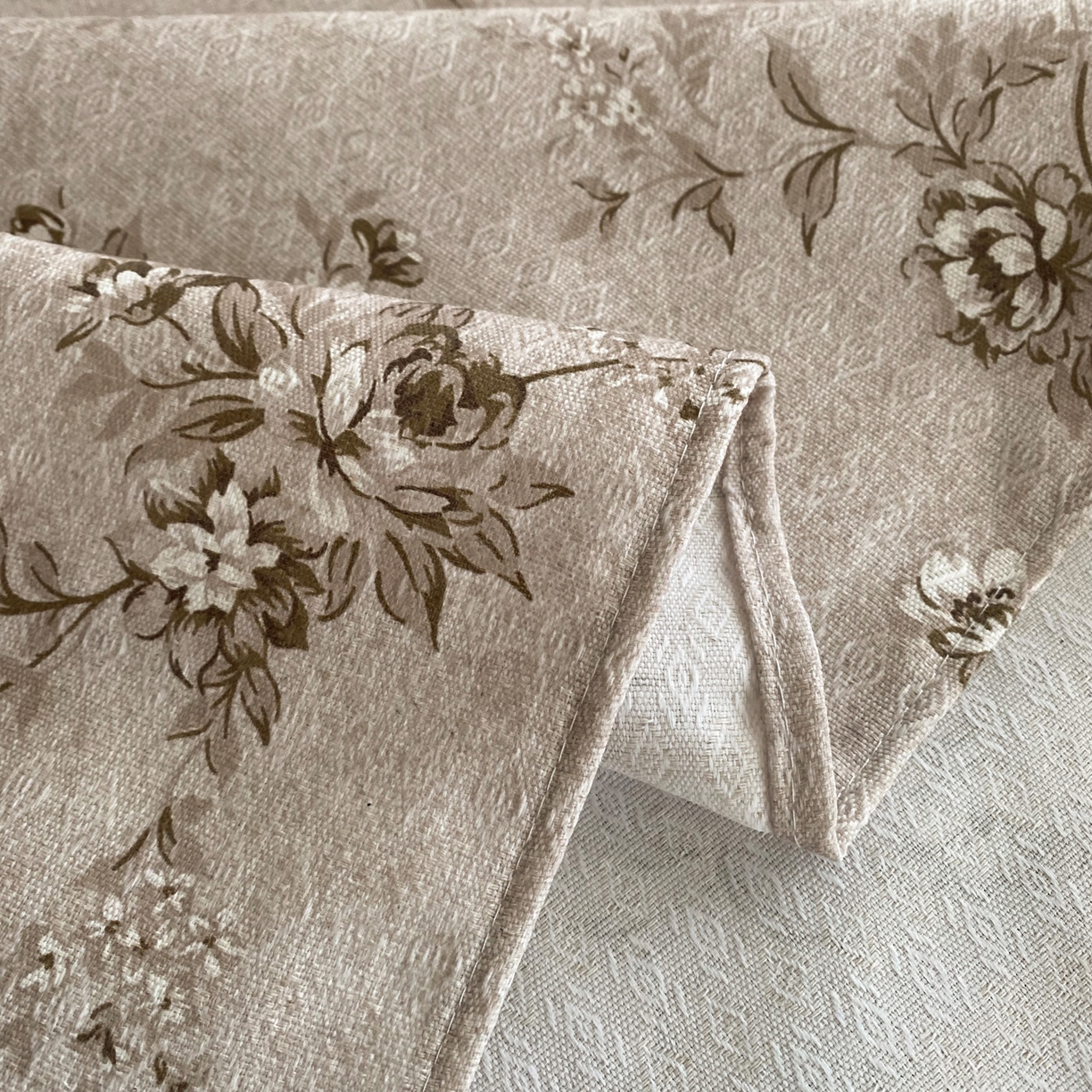 91家纺网 家纺一手货源 找家纺 棉乐町家居 2026新款亚麻老粗布印花床单 岚溪