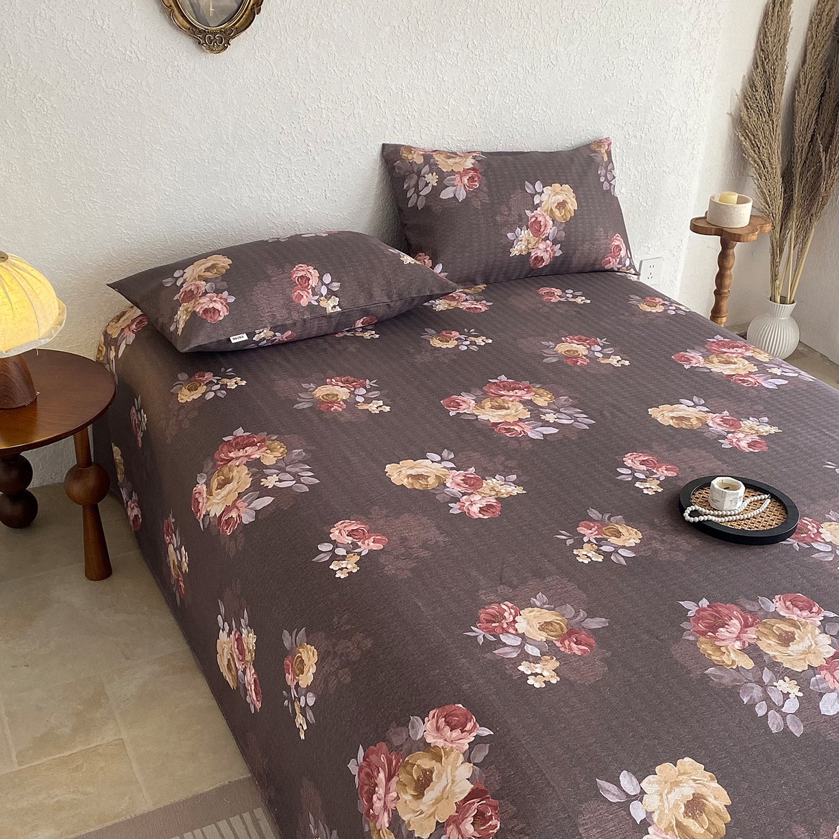 91家纺网 家纺一手货源 找家纺 棉乐町家居 2026新款亚麻老粗布印花床单 丁兰