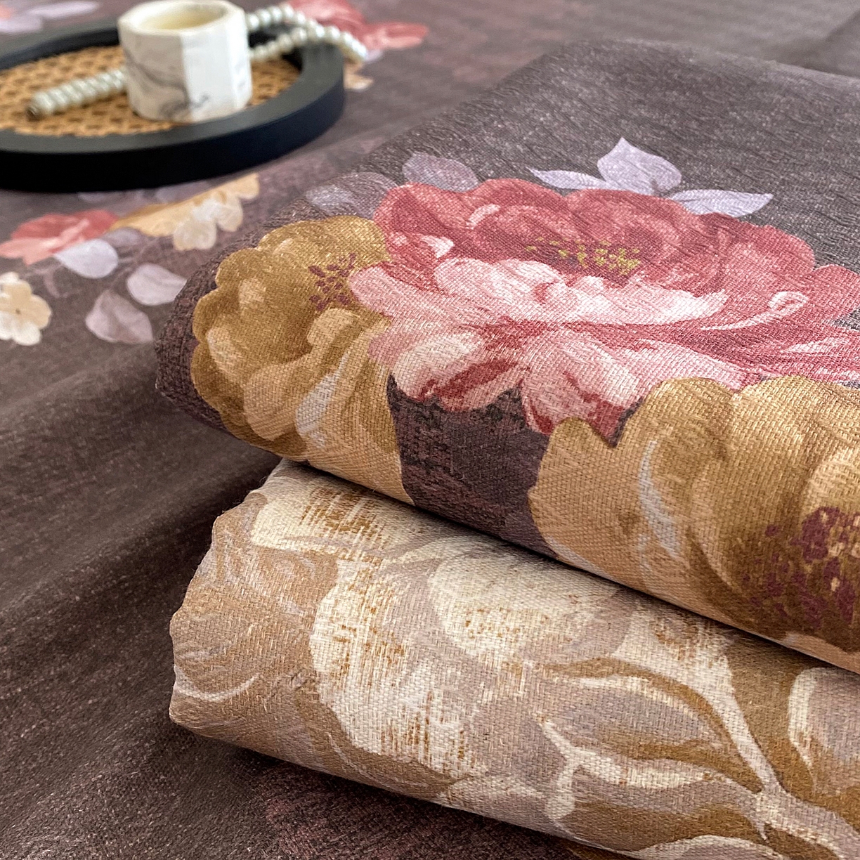 91家纺网 家纺一手货源 找家纺 棉乐町家居 2026新款亚麻老粗布印花床单 丁兰