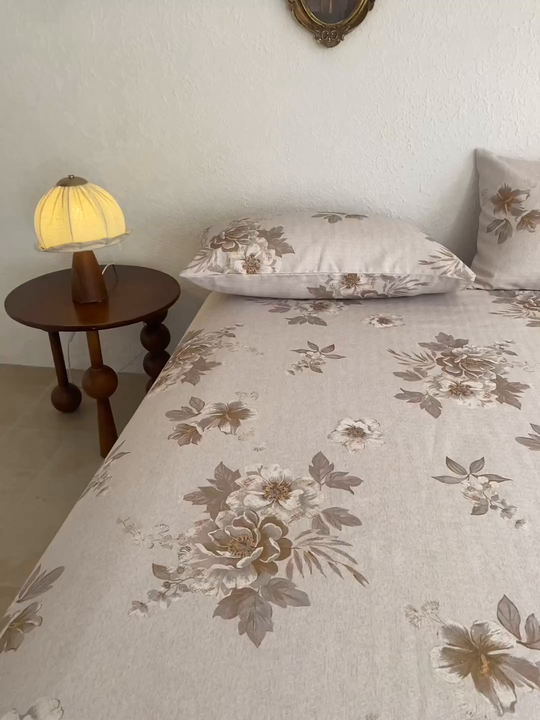 91家纺网 家纺一手货源 找家纺 棉乐町家居 2026新款亚麻老粗布印花床单 晚棠