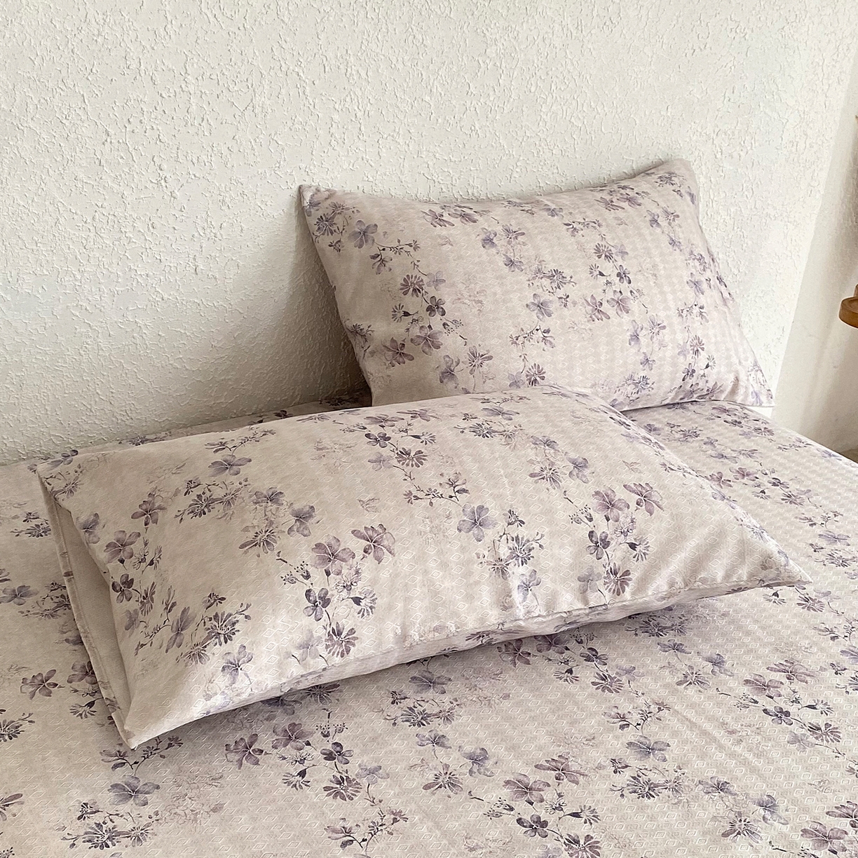 91家纺网 家纺一手货源 找家纺 金泰莱 2026新款亚麻老粗布印花床单 云舒