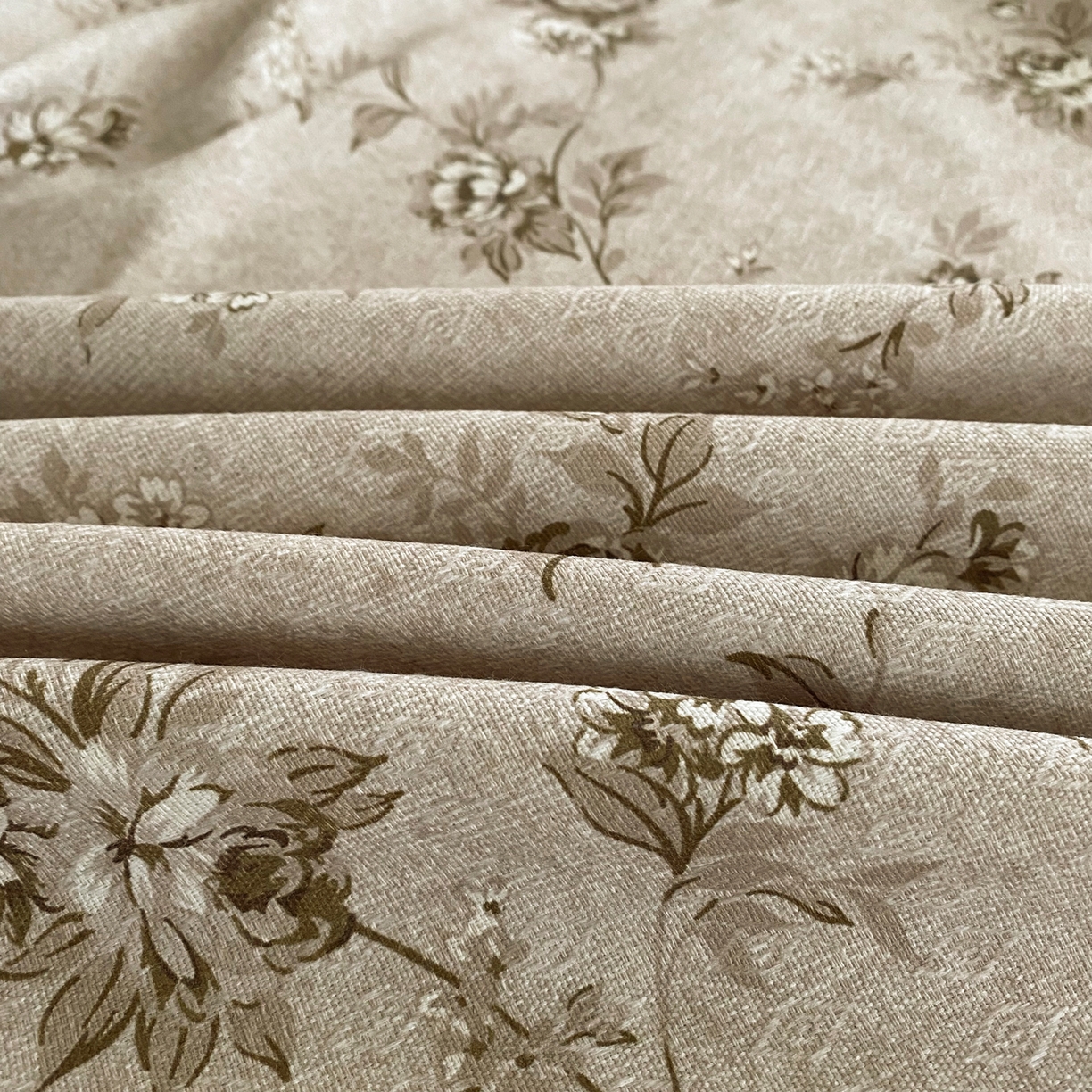 91家纺网 家纺一手货源 找家纺 金泰莱 2026新款亚麻老粗布印花床单 岚溪