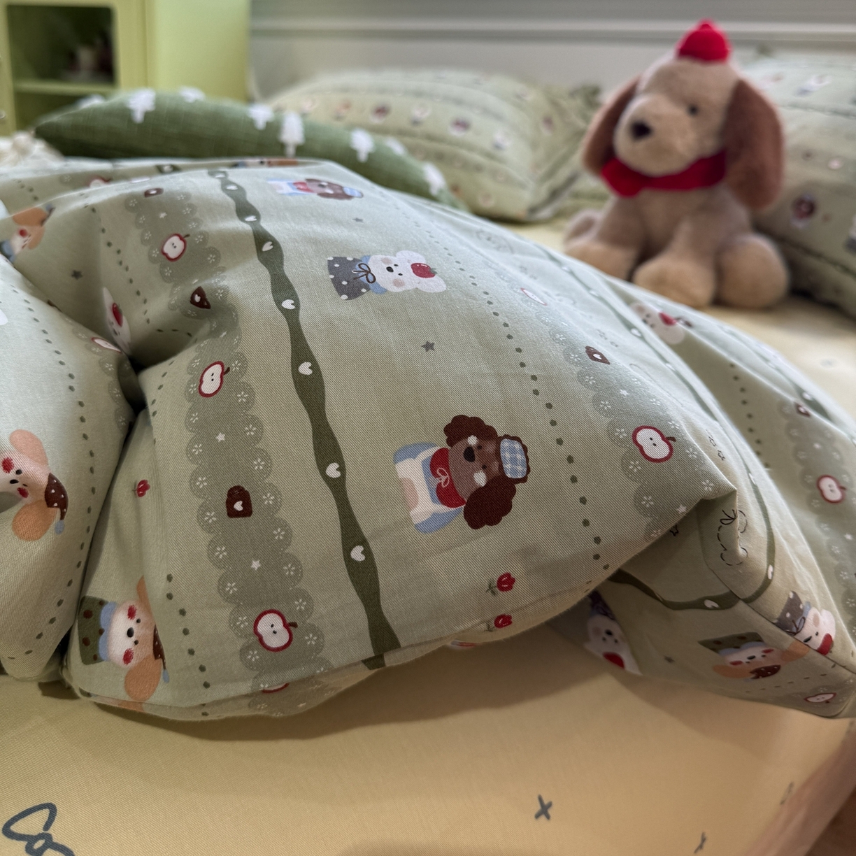 91家纺网 家纺一手货源 找家纺 （总）呗旺鹿 2026新款全棉纯棉40支13070卡通印花四件套-第二波