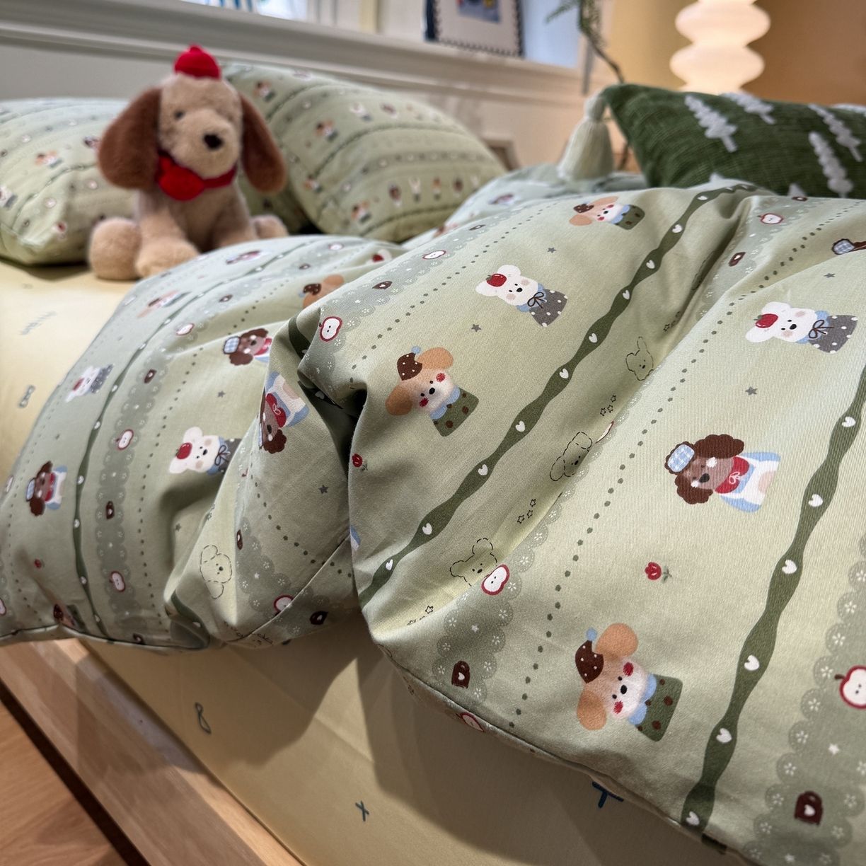 91家纺网 家纺一手货源 找家纺 （总）呗旺鹿 2026新款全棉纯棉40支13070卡通印花四件套-第二波