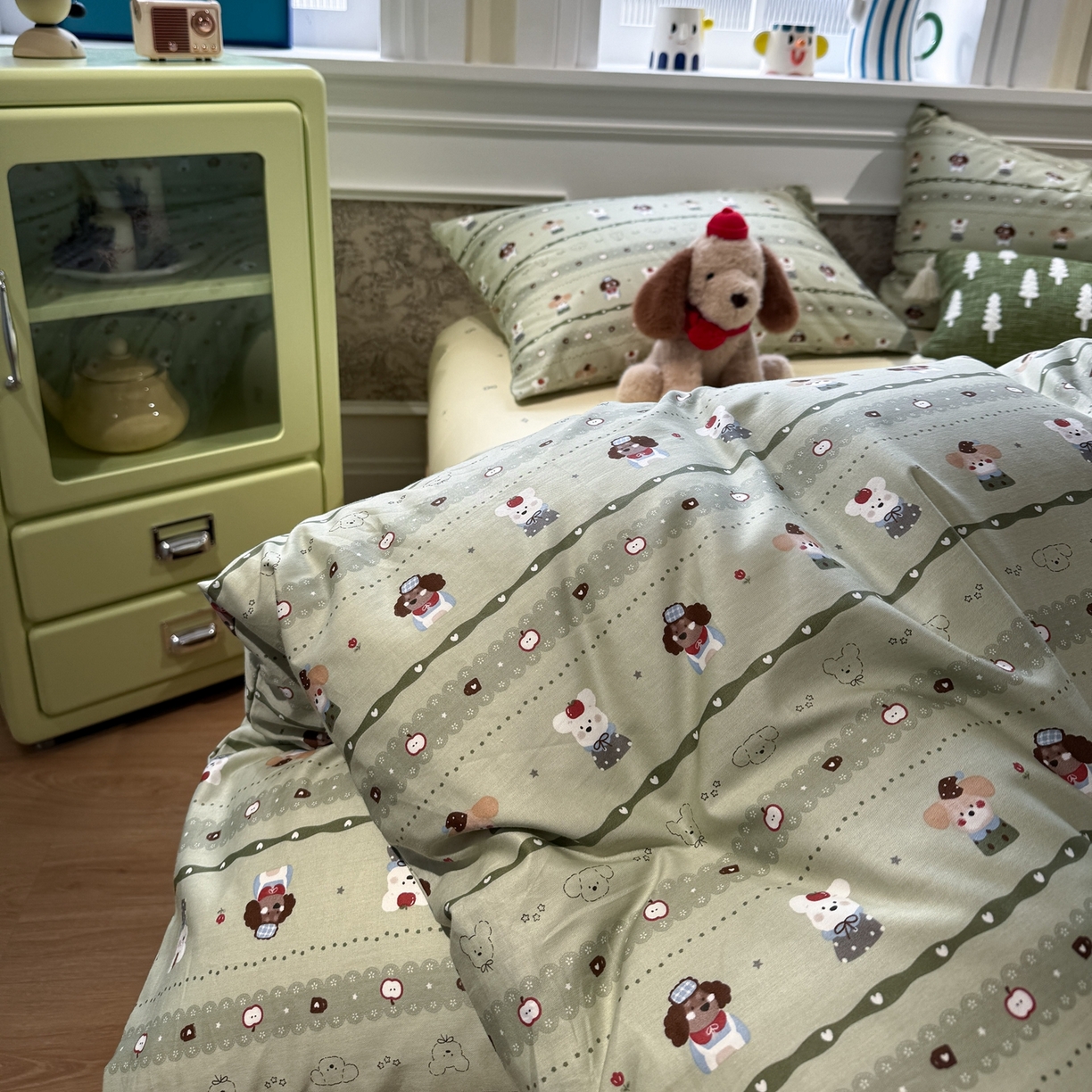 91家纺网 家纺一手货源 找家纺 （总）呗旺鹿 2026新款全棉纯棉40支13070卡通印花四件套-第二波