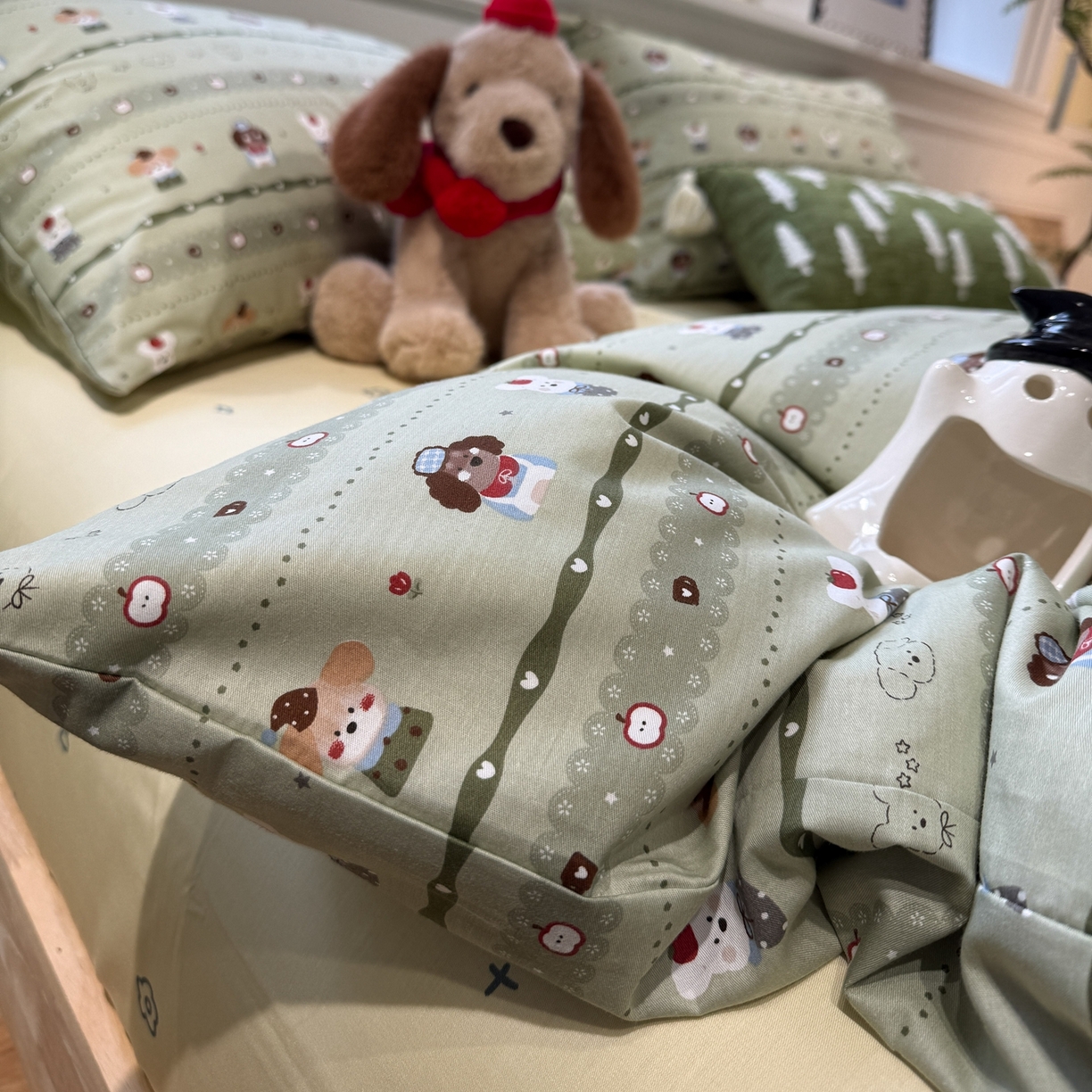 91家纺网 家纺一手货源 找家纺 （总）呗旺鹿 2026新款全棉纯棉40支13070卡通印花四件套-第二波