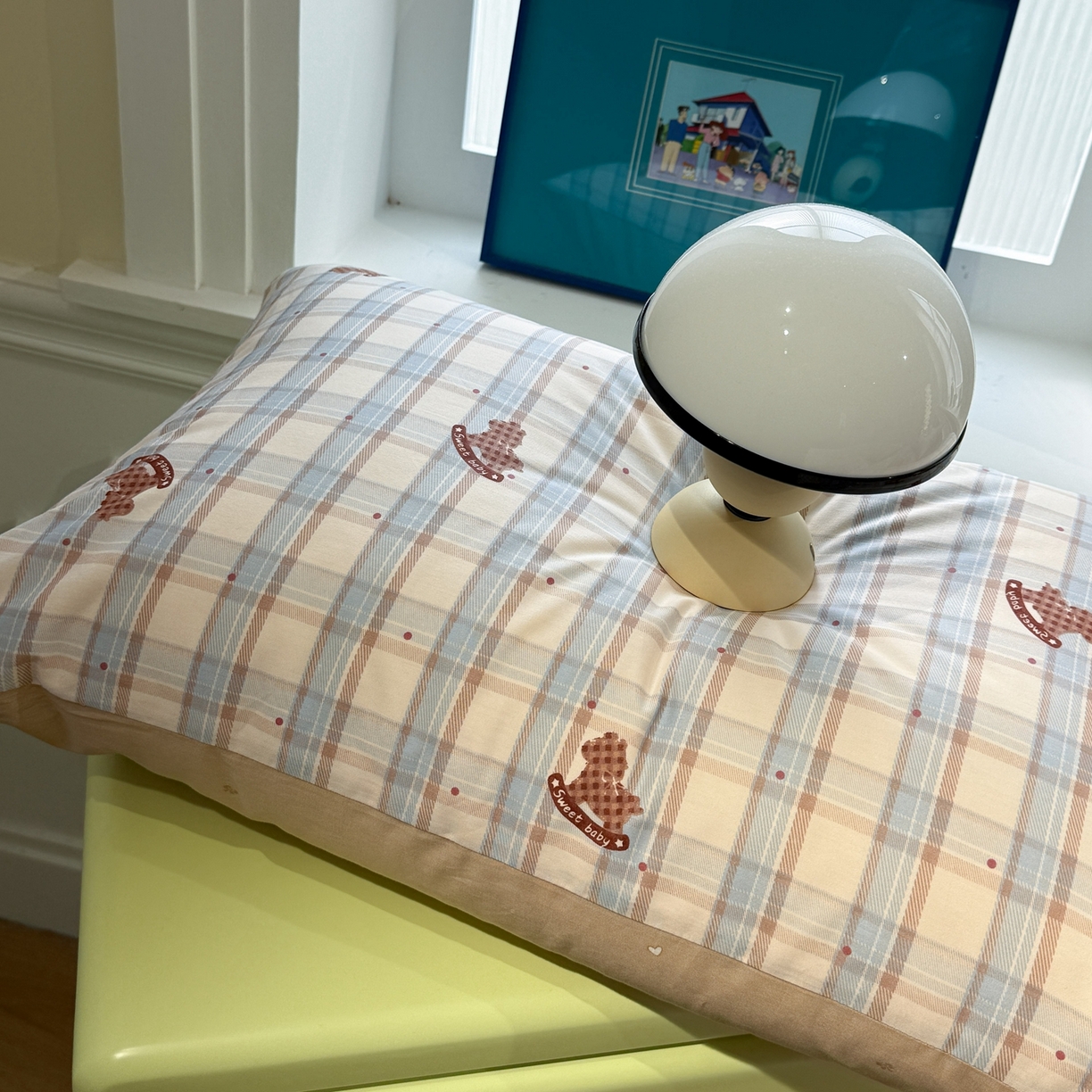 91家纺网 家纺一手货源 找家纺 呗旺鹿 2026新款全棉纯棉40支13070卡通印花四件套-第二波 蓝调木马