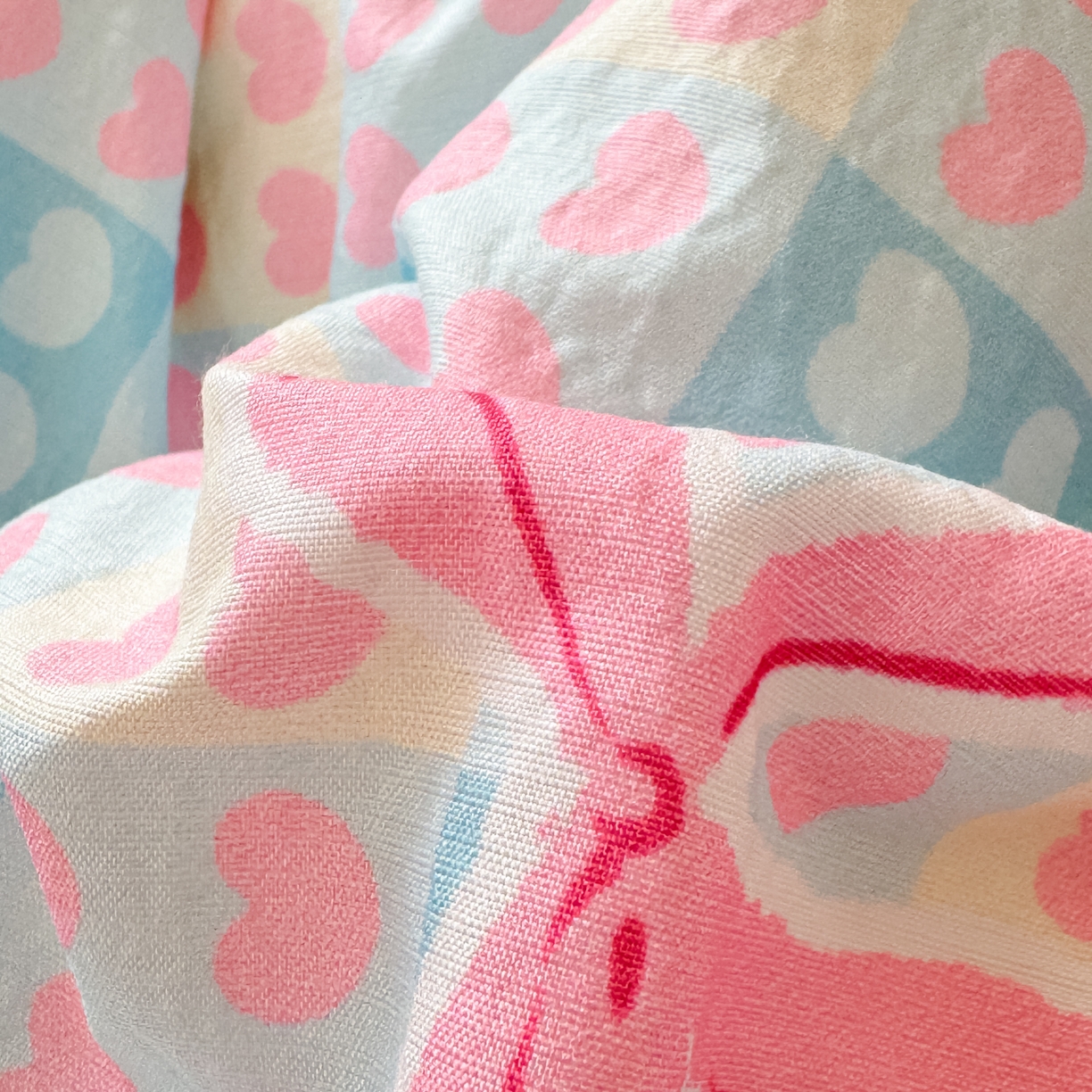 91家纺网 家纺一手货源 找家纺 寻米 2026新款全棉镂空花边云感双层纱四件套 爱你