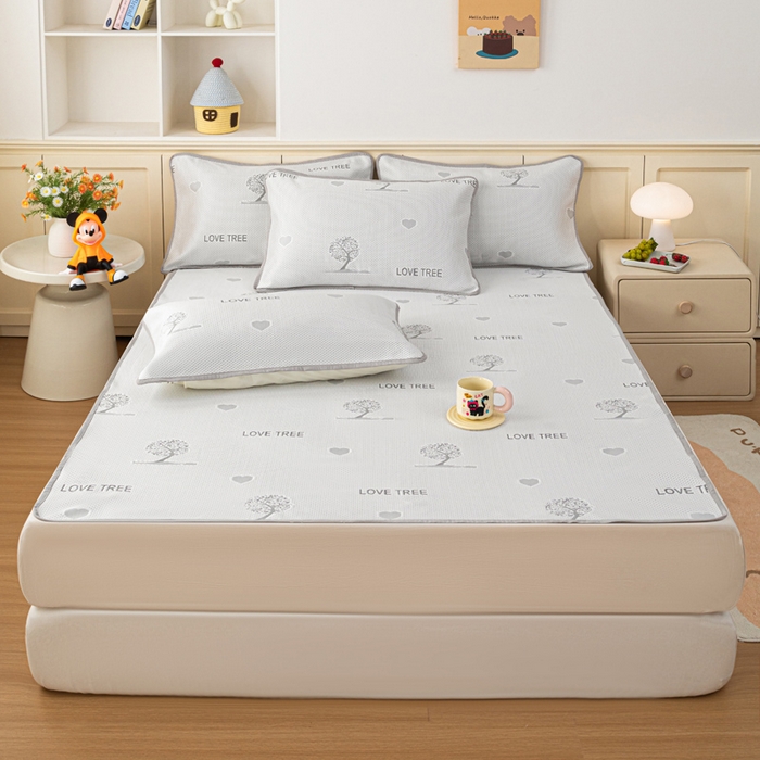 （总）美达家纺 2026新款提花床盖冰丝针织凉席