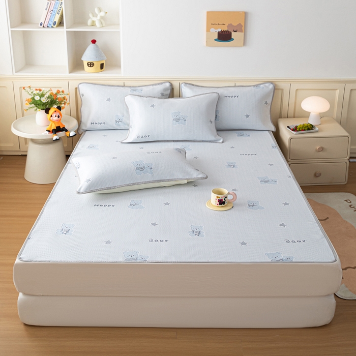 91家纺网 家纺一手货源 找家纺 （总）美达家纺 2026新款提花床盖冰丝针织凉席