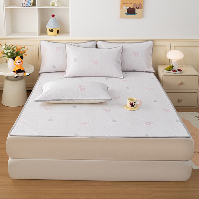 91家纺网 家纺一手货源 找家纺 （总）美达家纺 2026新款提花床盖冰丝针织凉席