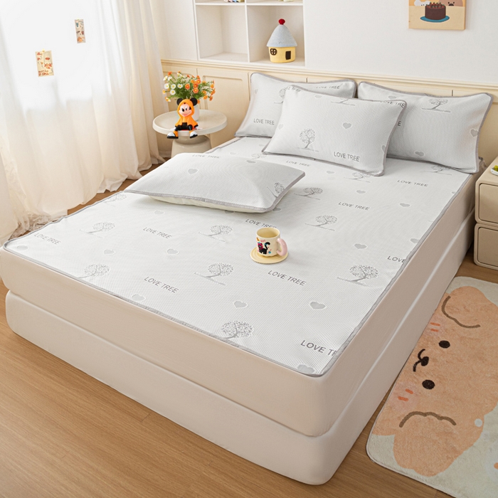 91家纺网 家纺一手货源 找家纺 （总）美达家纺 2026新款提花床盖冰丝针织凉席