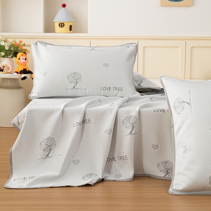 91家纺网 家纺一手货源 找家纺 （总）美达家纺 2026新款提花床盖冰丝针织凉席