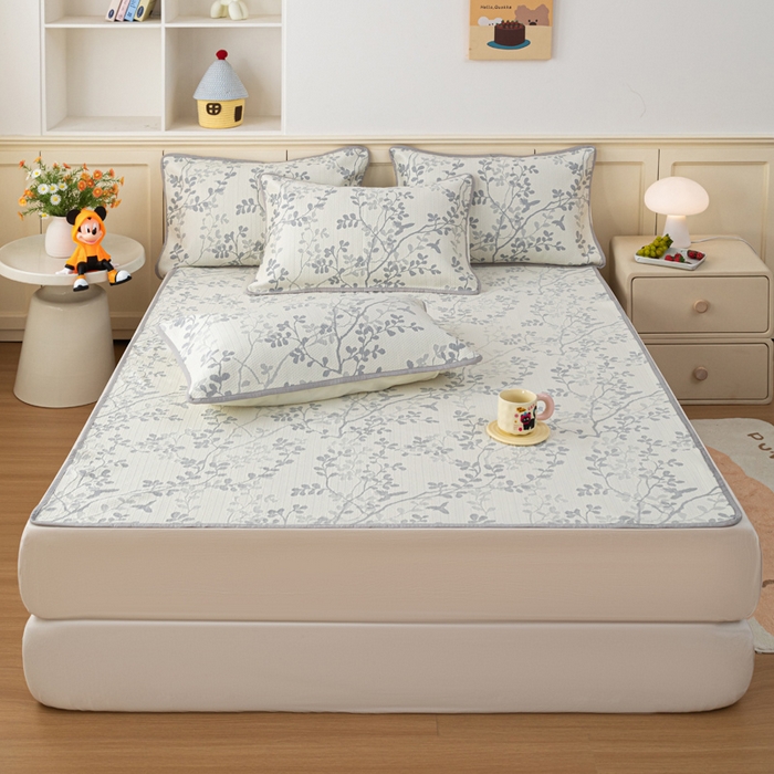 91家纺网 家纺一手货源 找家纺 （总）美达家纺 2026新款提花床盖冰丝针织凉席